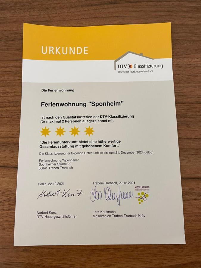 Ferienwohnung Sponheim Traben-Trarbach Kültér fotó